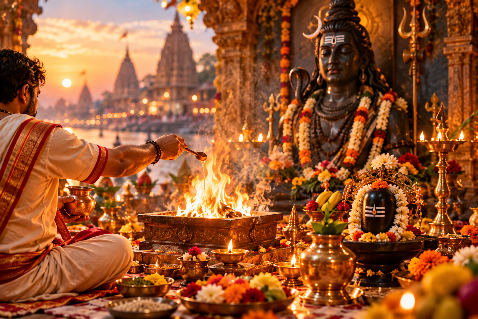 Mahamrityunjaya Havan Before Lord Shiva